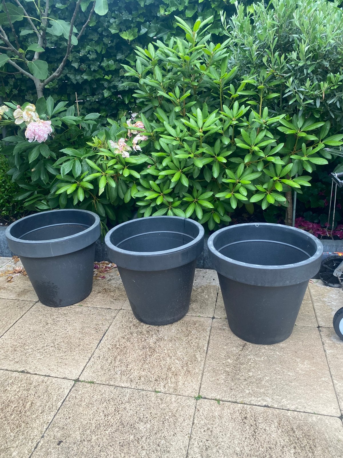 Plantenbakken 3 stuks!!, Kunststof, Minder dan 60 cm, Rond, Ophalen of Verzenden