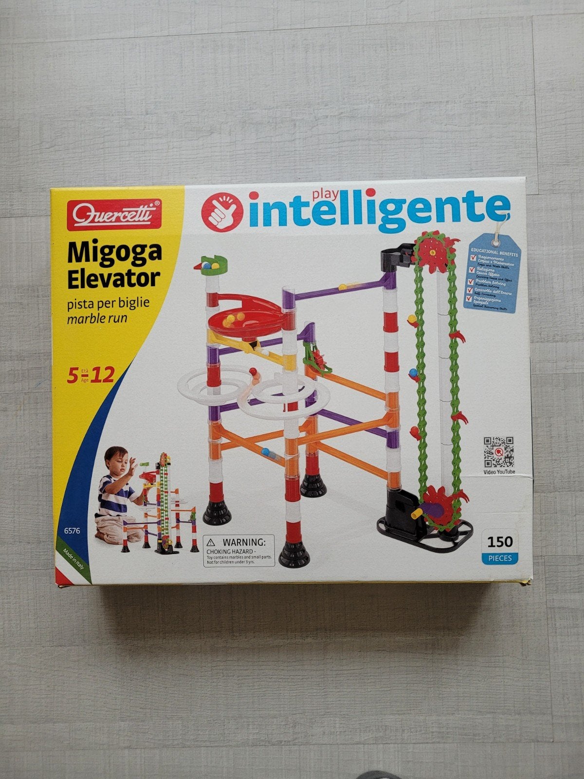 Quercetti Migoga Elevator knikkerbaan - 150 onderdelen, Ophalen, Gebruikt, Jongen of Meisje