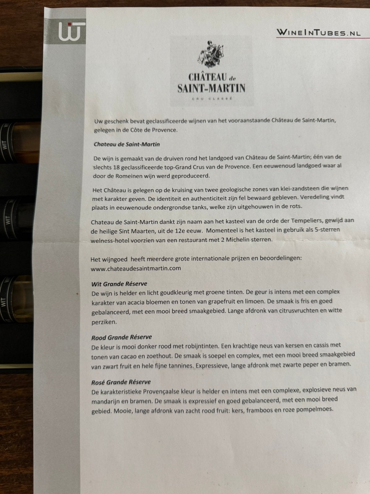 Foto 3 van Château de Saint-Martin Cru Classé wit rood rosé winetubes