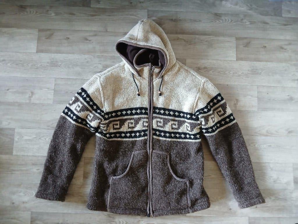 Sherpa wollen jas, Kleding | Heren, Jassen | Winter, Ophalen of Verzenden, Zo goed als nieuw, Maat 52/54 (L), Beige