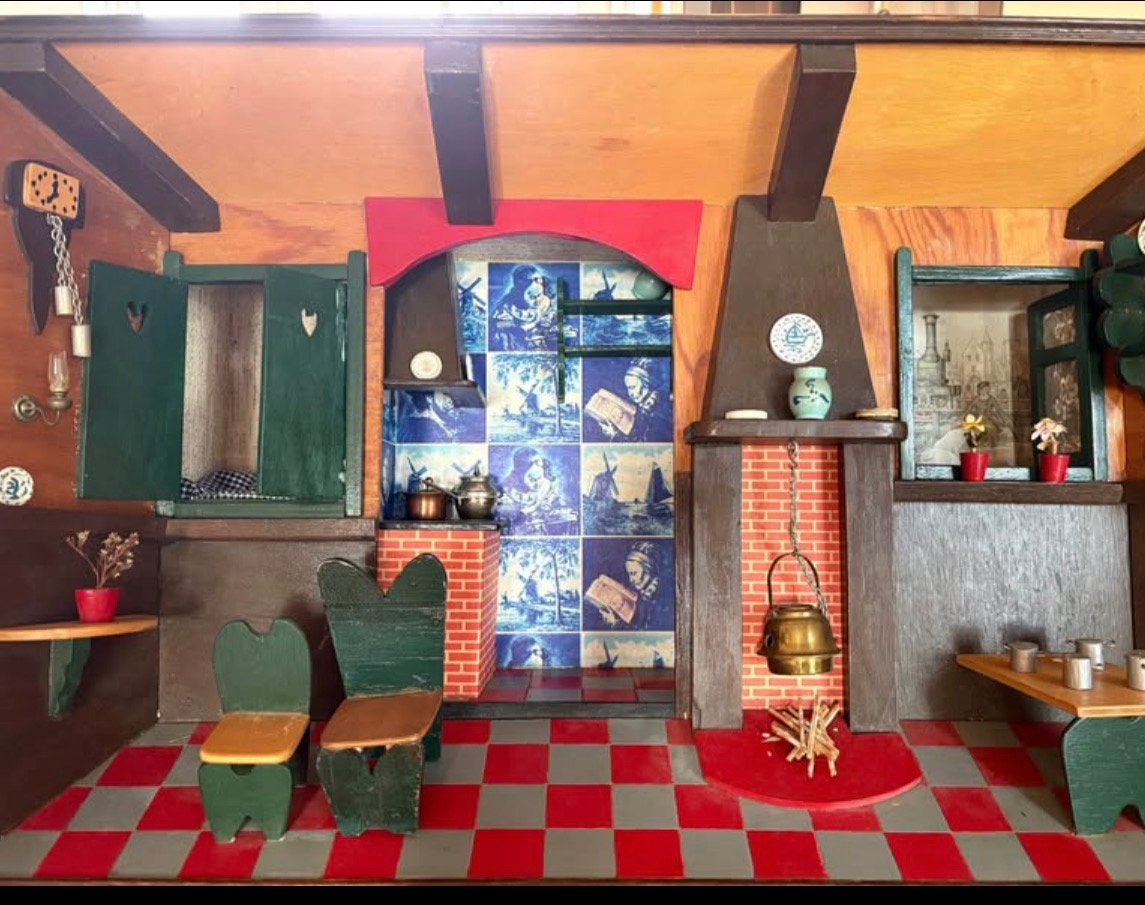 Handgemaakt Oud-Hollandse Kijkkast / Diorama (Miniatuur), Verzamelen, Ophalen of Verzenden, Poppenhuis