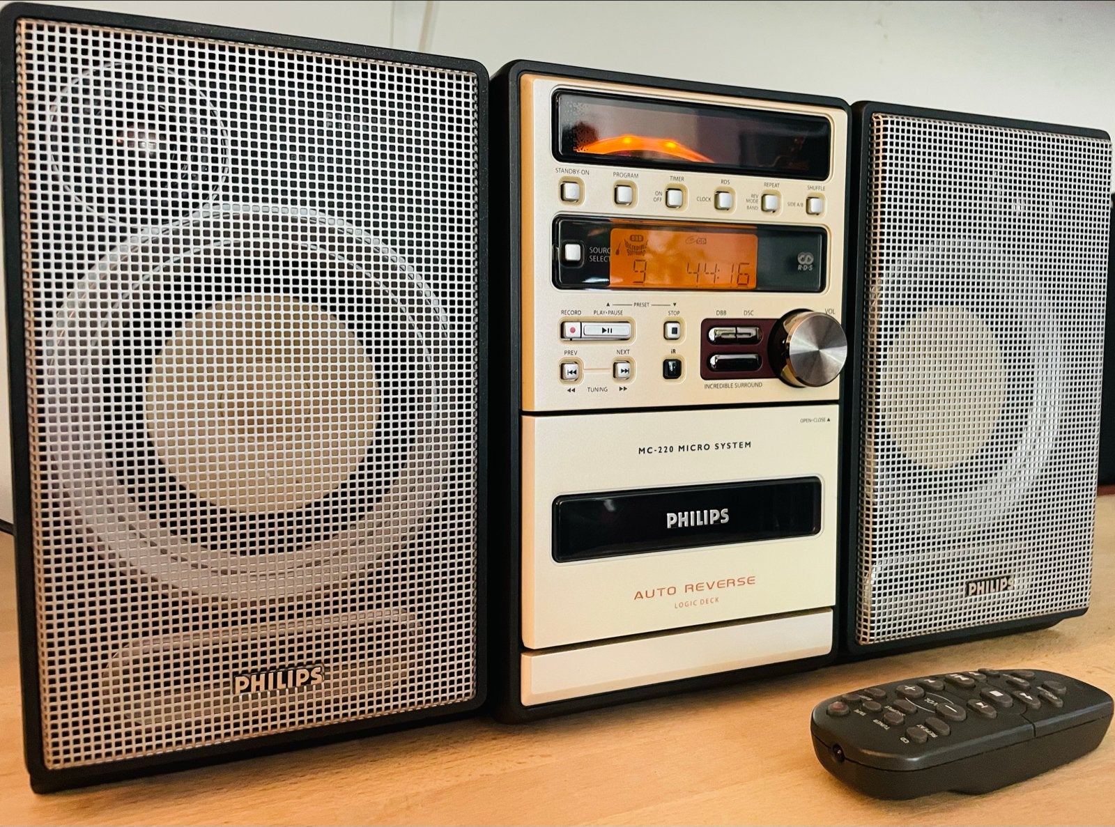 Philips MC-220 Micro Systeem met CD speler, Ophalen, Philips, Microset, Tuner of Radio