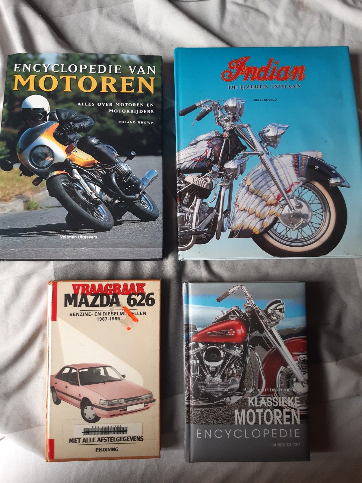 Klassiek motoren encyclopedie, Indian,Mazda instructie boek, Boeken, Ophalen of Verzenden
