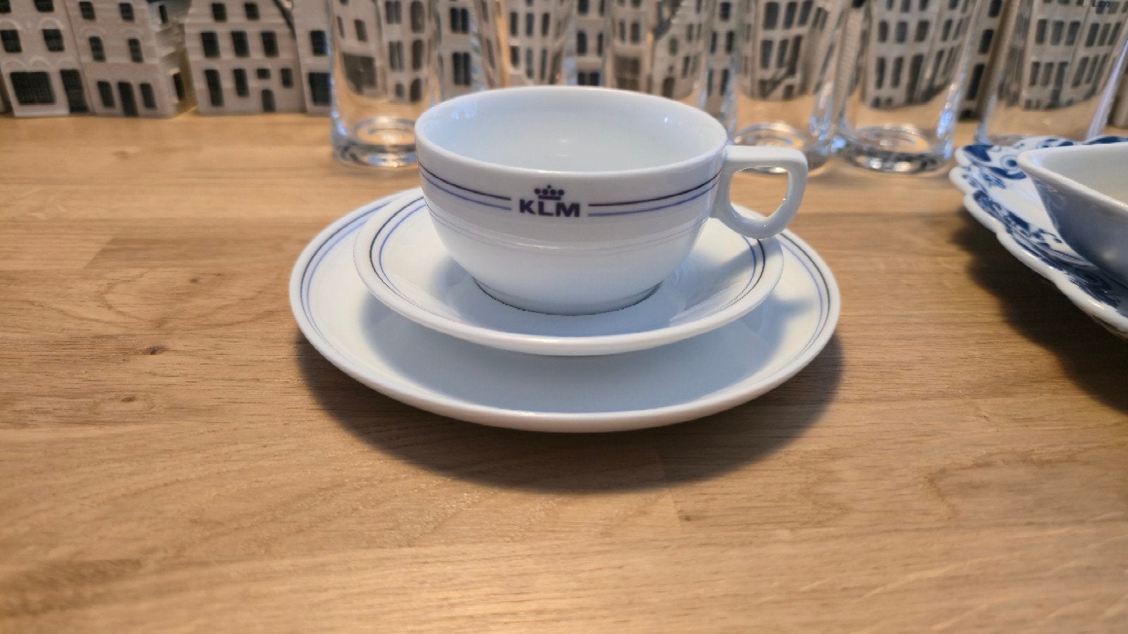 Vintage KLM Porseleinen Koffieset - Société Céramique, Ophalen of Verzenden, Nieuw, Overige typen