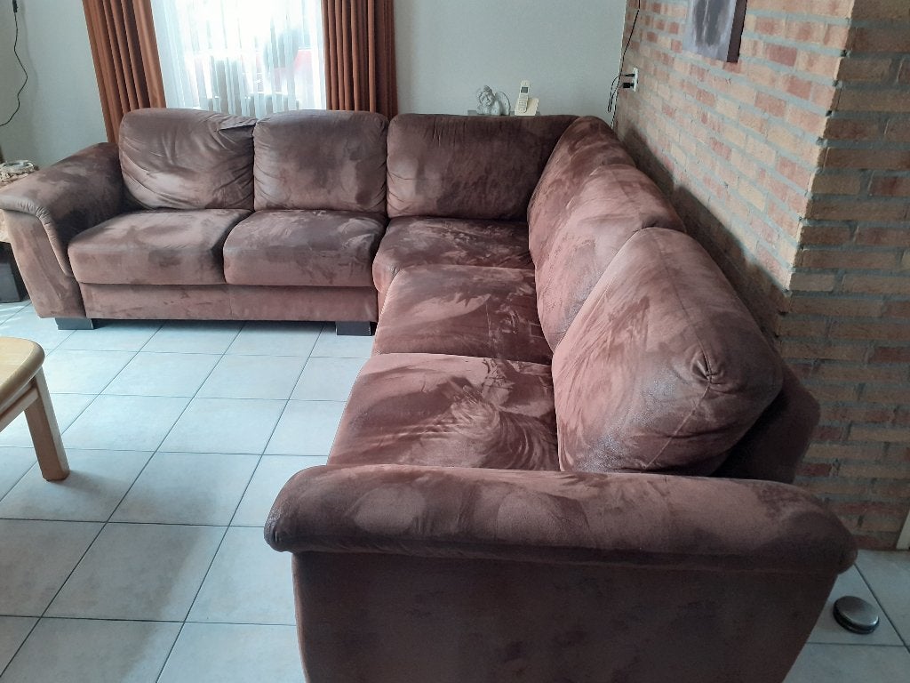 Te Koop Robuste Hoekbank, Ophalen, Gebruikt, Stof, Robuste hoekbank