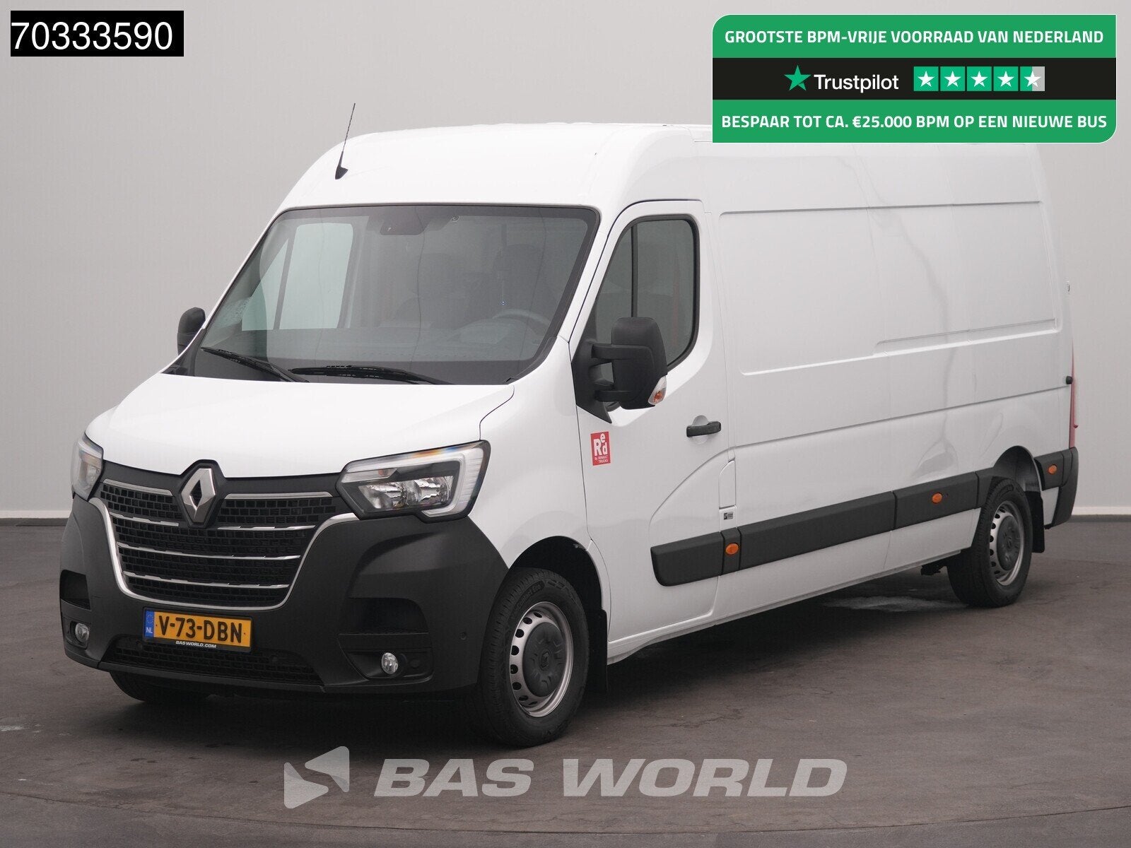 Renault Master 150PK L3H2 150PK LED Airco Cruise Navi Parkee, Multifunctioneel stuurwiel, Stof, Gebruikt, Euro 6