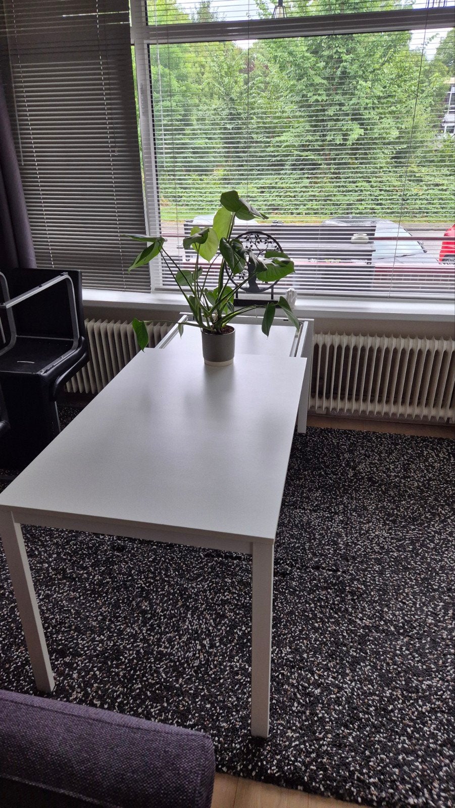 IKEA VIHALS uitschuifbare tafel-wit-kleine..., Gebruikt, 100 tot 150 cm, Vier personen, Rechthoekig