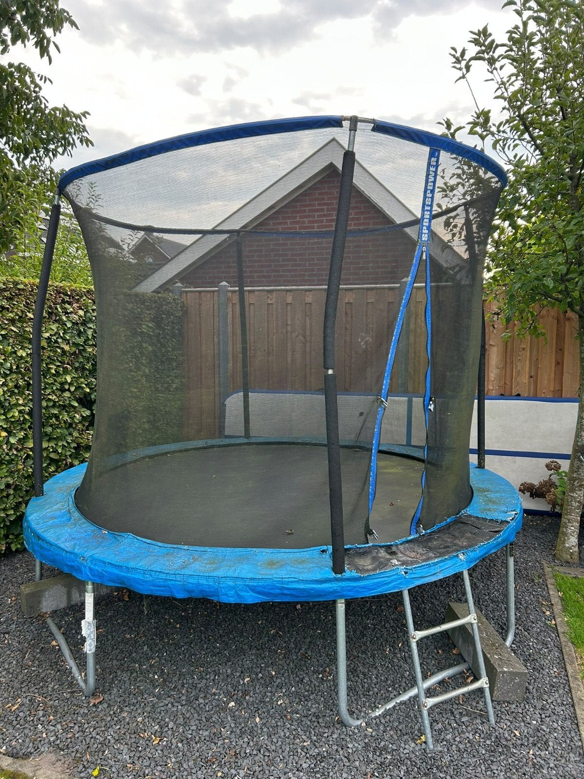 Sportspower Trampoline 305cm met veiligheidsnetsnet, Ophalen, Gebruikt