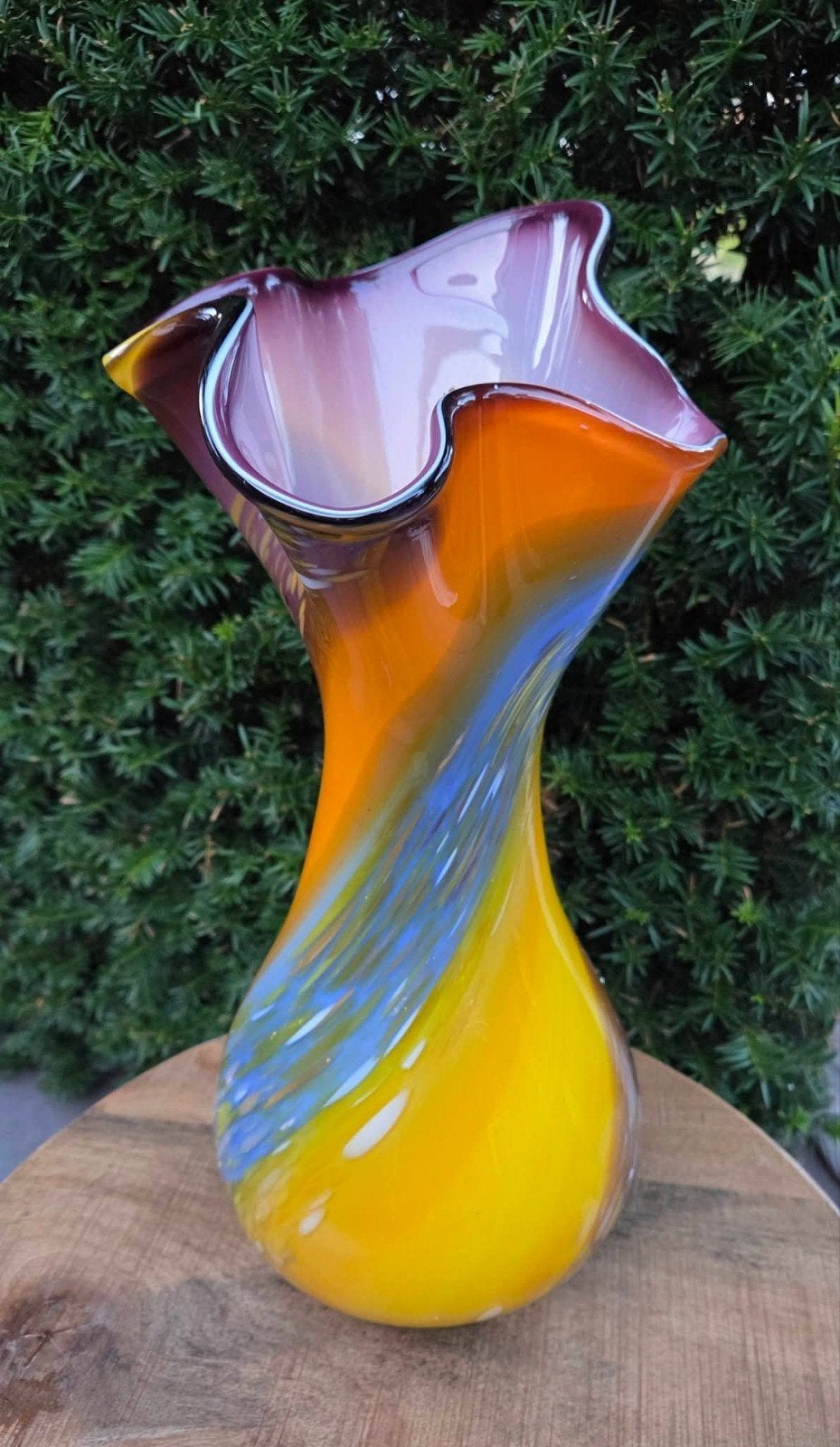 Prachtige Vintage Glazen Vaas Murano stijl., Ophalen