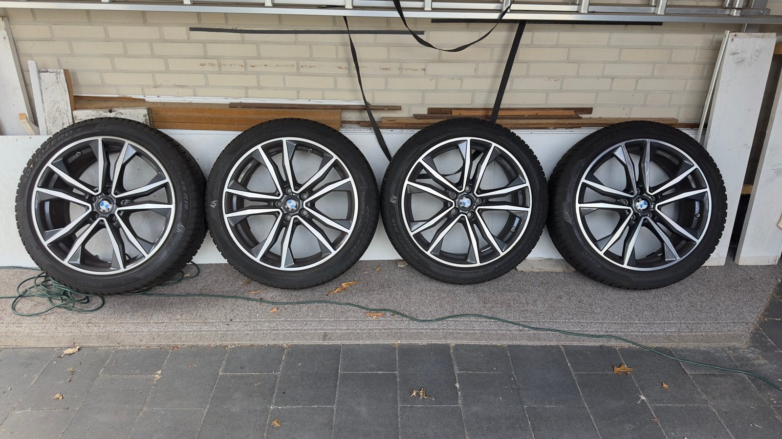 BMW 19 inch velgen 715M met Pirelli Sottozero winterbanden, Gebruikt, Banden en Velgen, Winterbanden, Personenwagen