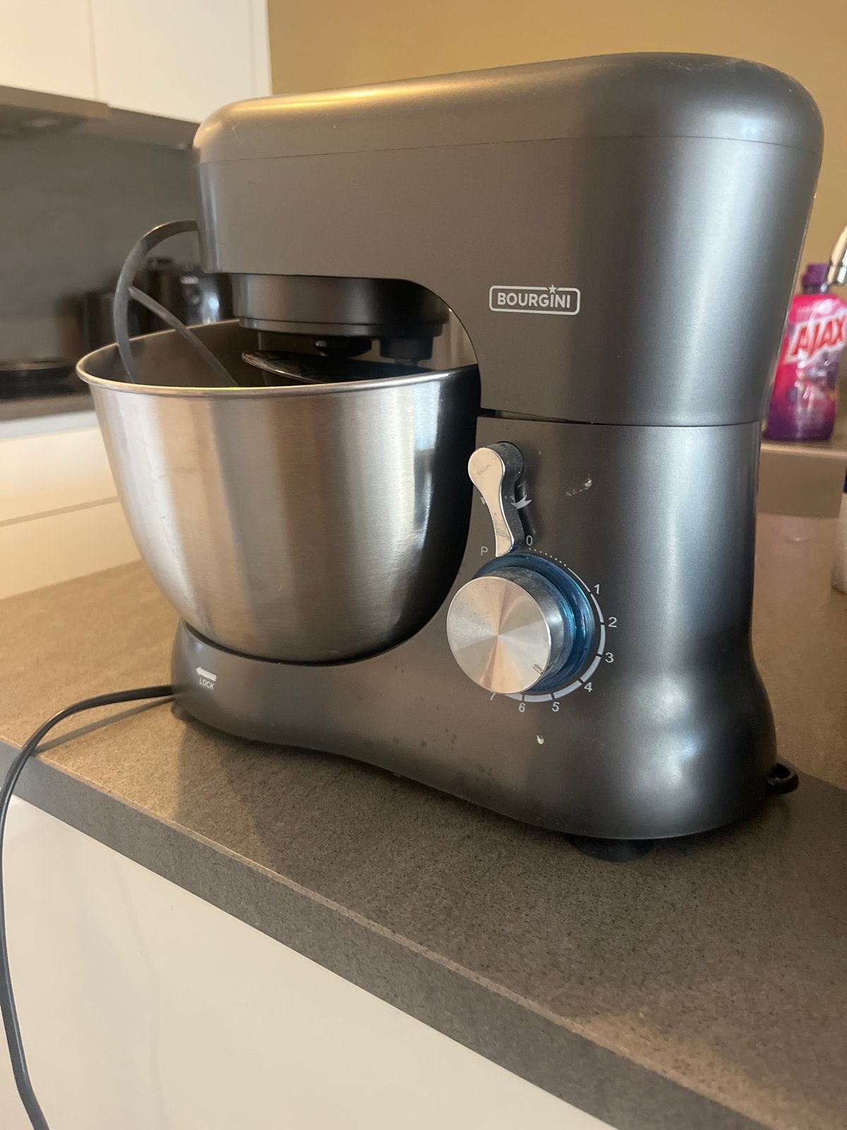 BOURGINI Keukenmachine - Krachtige Mixer voor Bakliefhebbers, Ophalen, Gebruikt, 3 snelheden of meer, 2 tot 3 liter