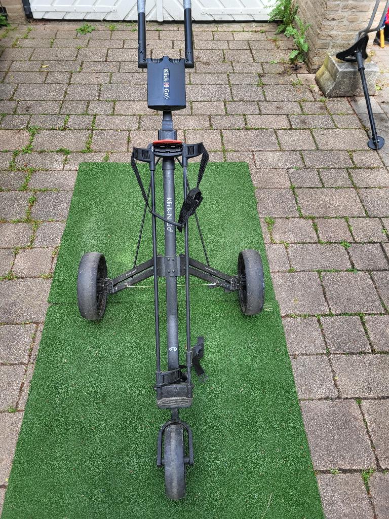 Klick-N-Go GT350 3-wiel golftrolley – stevig en inklapbaar, Ophalen, Gebruikt, Golfkar, Overige merken