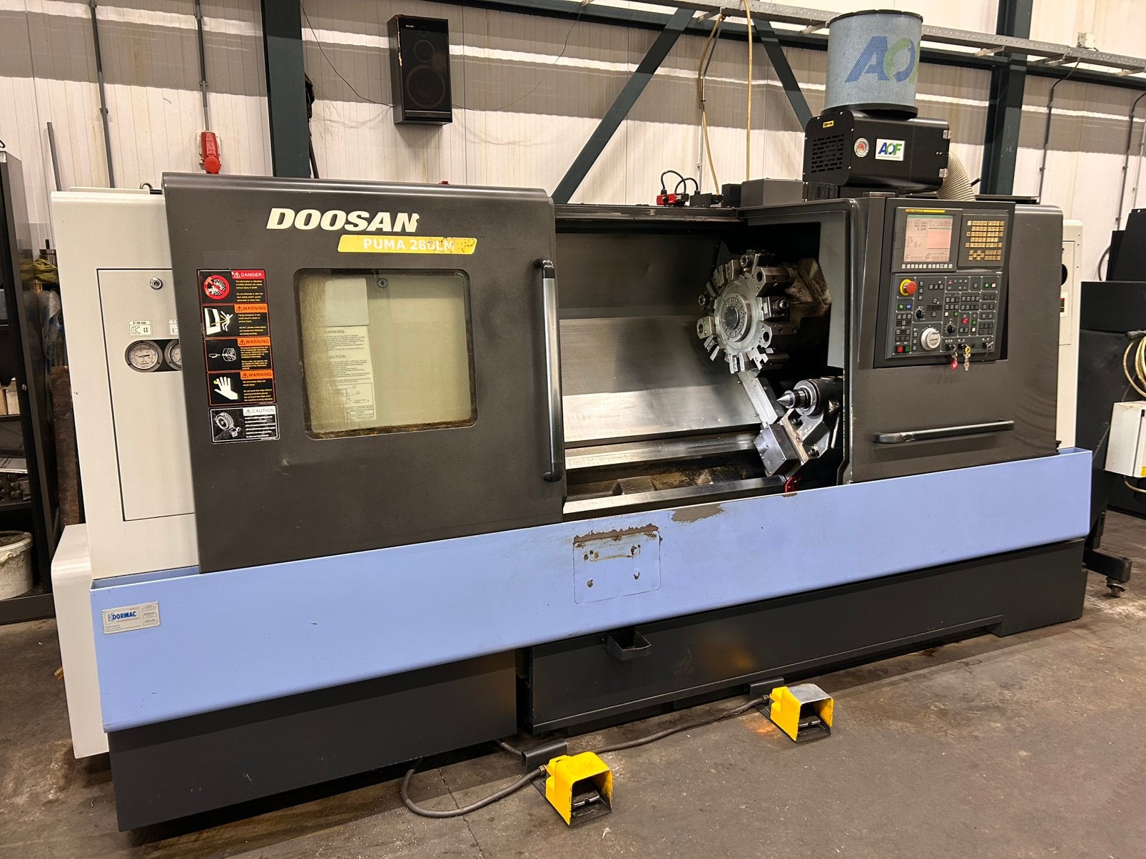 Doosan Puma 280LM CNC Draaibank, Doe-het-zelf en Verbouw, Ophalen, 1000 mm of meer, Zo goed als nieuw, Metaaldraaibank