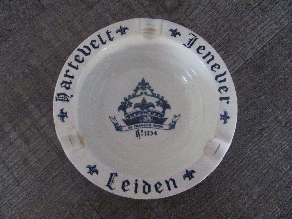 Reclame asbak - Hartevelt Jenever Leiden, Verzamelen, Ophalen of Verzenden, Gebruikt, Gebruiksvoorwerp