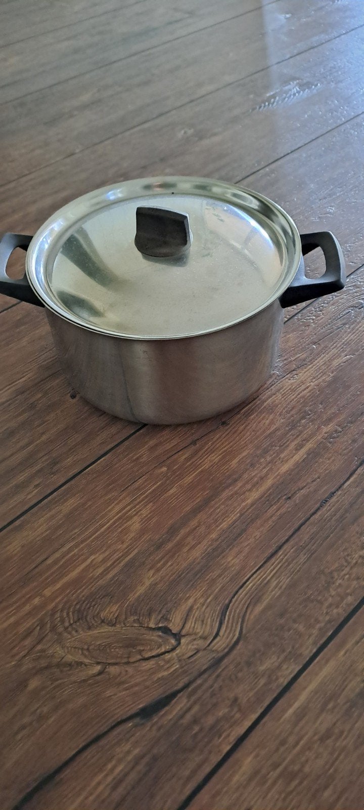 BK RVS Kookpan met Deksel - Gebruikt, Gebruikt, Ophalen of Verzenden, Rvs, Kookpan