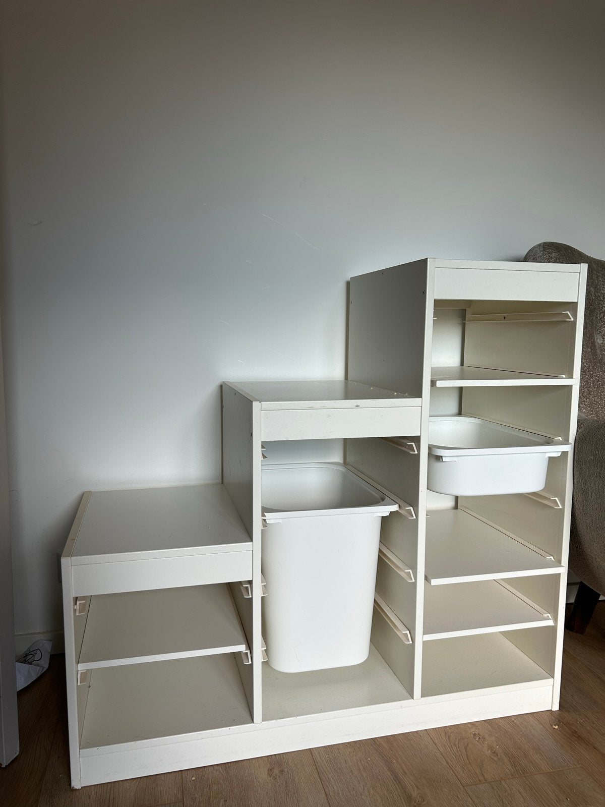 Witte opbergkast met uittrekbare bakken (ikea trofast), Ophalen, Gebruikt