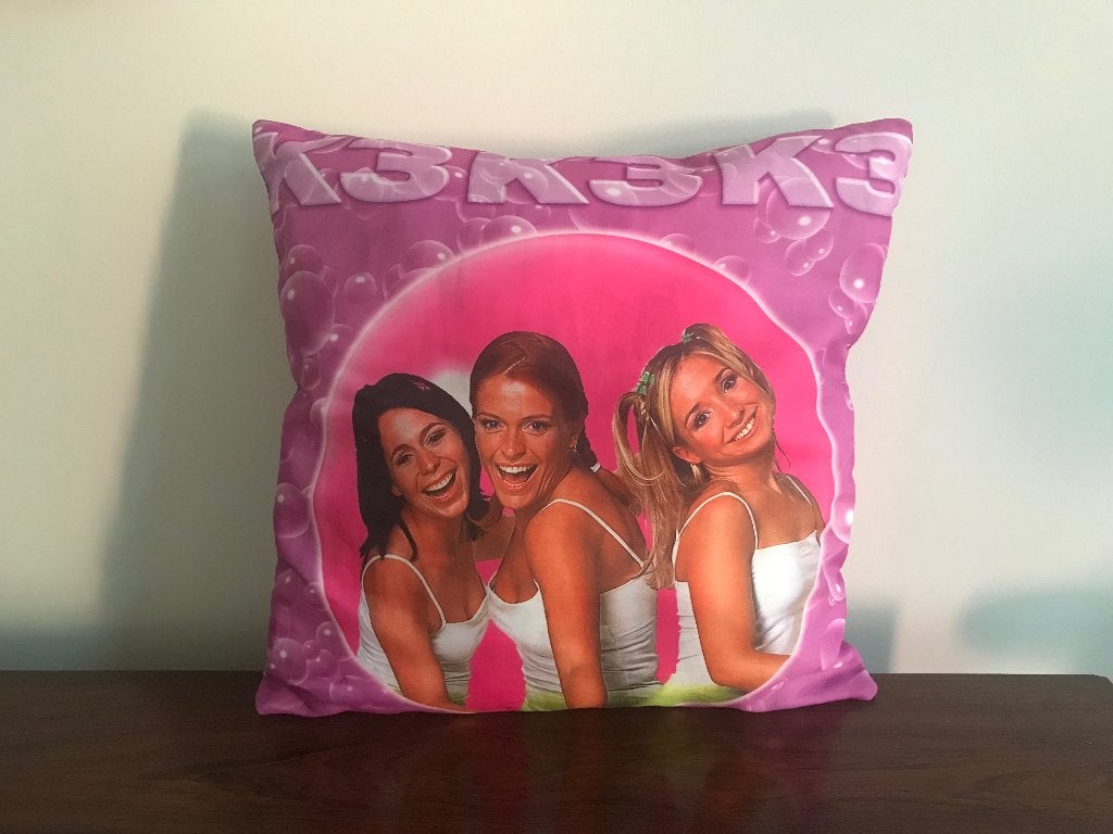 K3 originals Karen Kristel Kathleen kussen decoratief, Ophalen of Verzenden, Gebruikt, Gebruiksvoorwerp