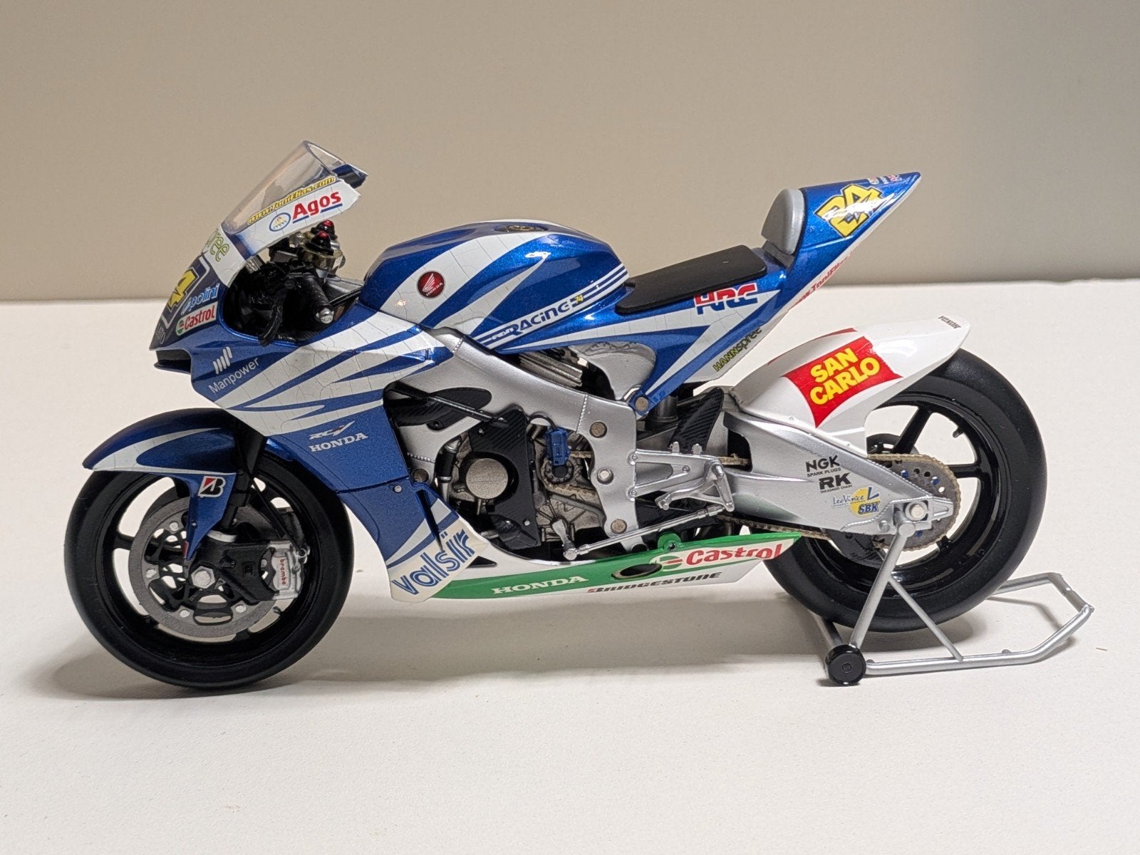 Minichamps: Honda RC212V - Toni Elias - MotoGP 2007, Ophalen of Verzenden, Zo goed als nieuw, 1:9 t/m 1:12, Motor
