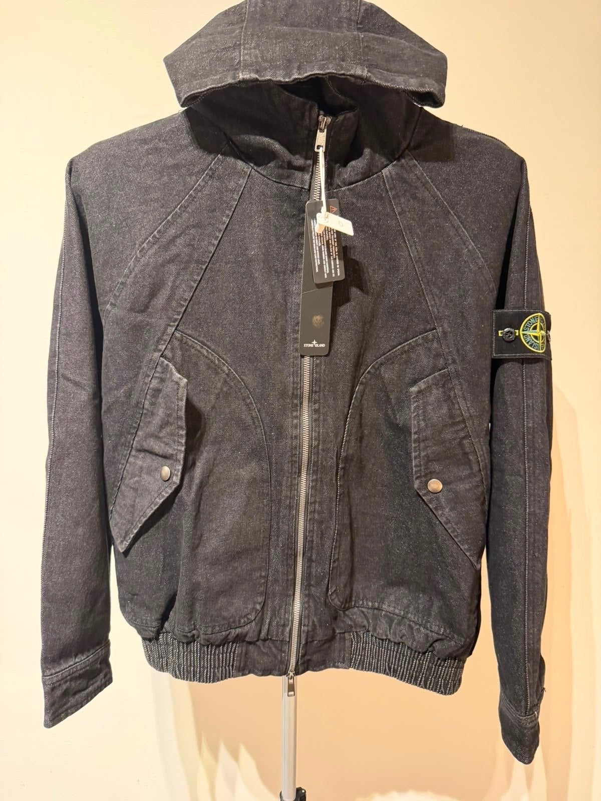 Stone Island Denim Jacket Zwart - Nieuw (M, L, XL), Kleding | Heren, Ophalen of Verzenden, Nieuw, Maat 52/54 (L), Zwart
