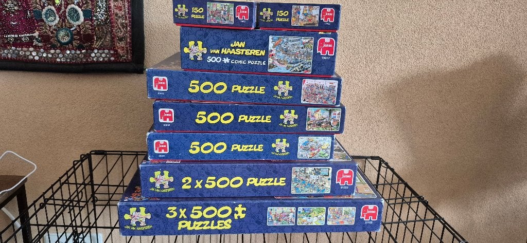 jan van haasteren puzzels, Ophalen, 500 t/m 1500 stukjes, Gebruikt, Legpuzzel