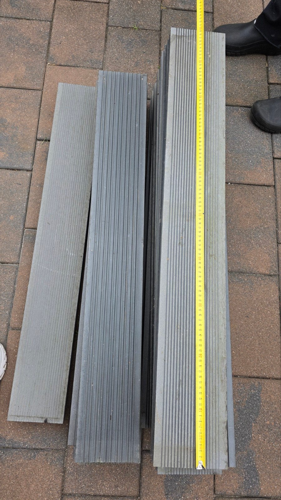 Composiet vlonderplanken - Grijs, 1 meter, Tuin en Terras, Ophalen, Gebruikt, Composiet