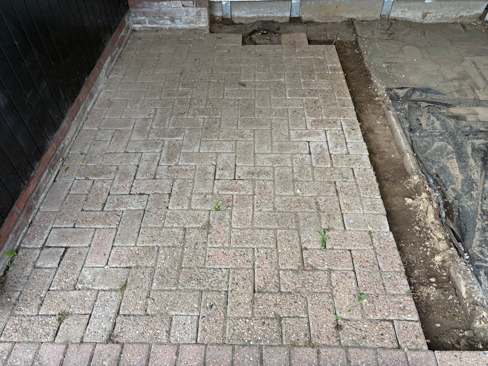 Klinkers 2.60x1.75 (gratis afhaal), Tuin en Terras, Terrasdelen en Vlonders, Ophalen, Zo goed als nieuw, Composiet