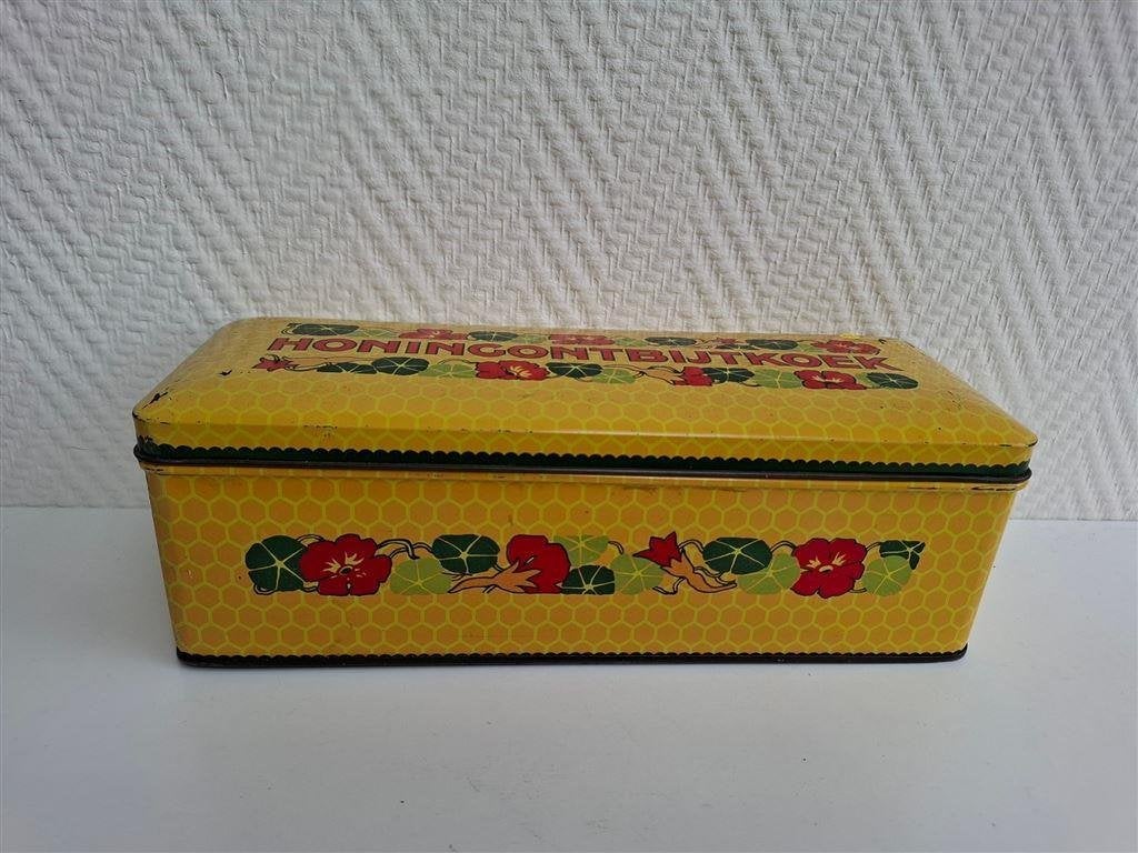 101 Blik honingkoek, Verkade Zaandam, ong. 28,2 x 10,3 x H 9, Ophalen of Verzenden