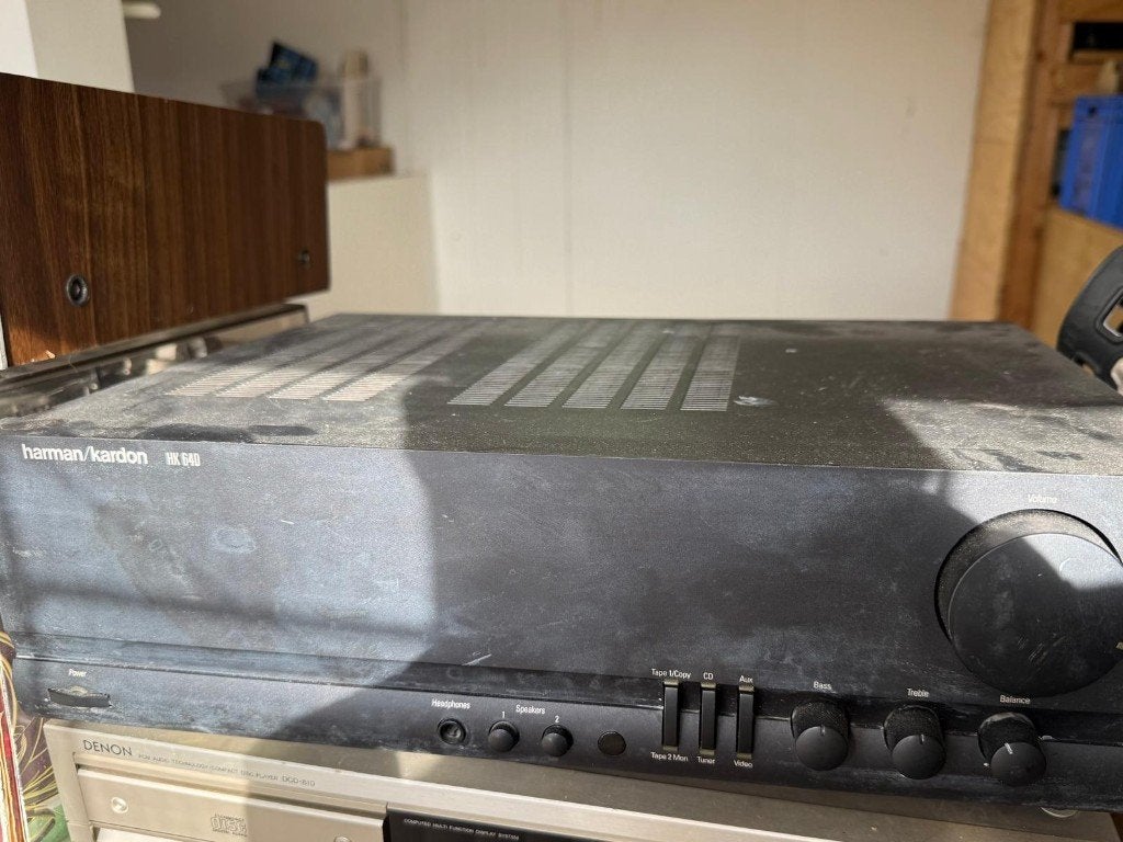 Harman Kardon HK640 vintage stereoversterker, Ophalen of Verzenden, Gebruikt, Minder dan 60 watt, Overige merken