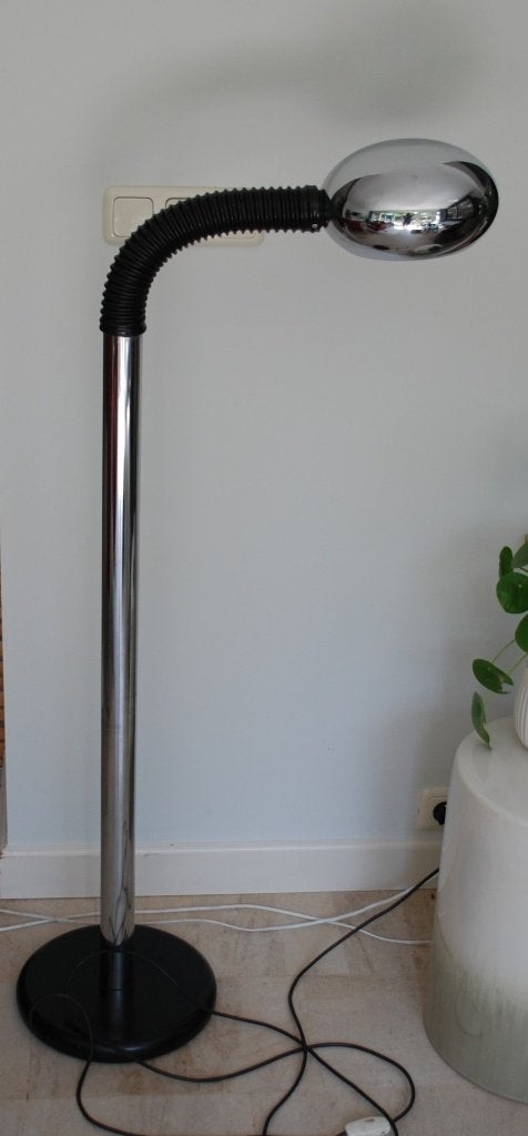 Staande vloerlamp jaren '70 chrome, Ophalen, Gebruikt, 100 tot 150 cm, Vintage