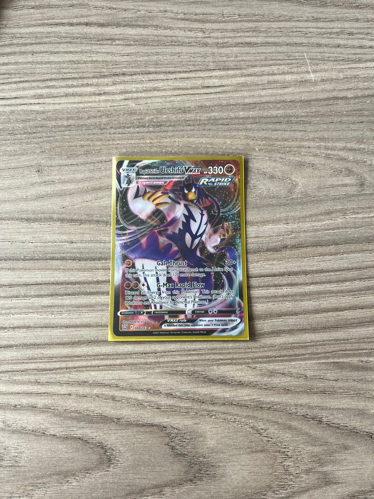 Single Strike Urshifu VMAX Pokémon Kaart, Ophalen of Verzenden, Zo goed als nieuw, Losse kaart