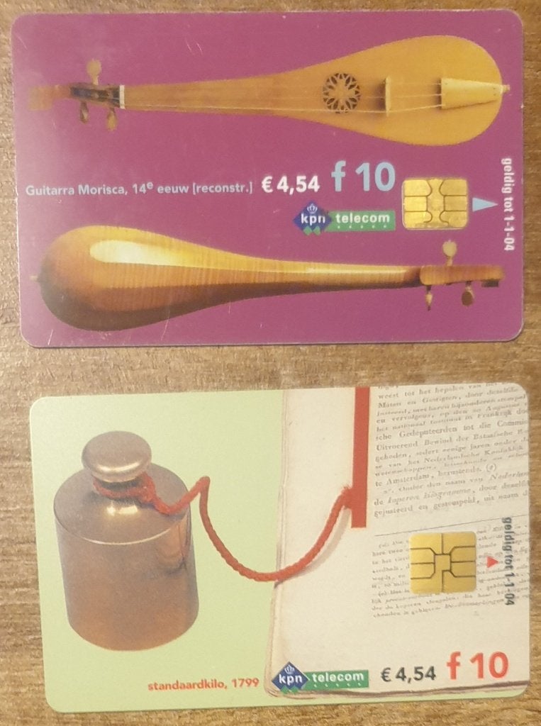 2 telefoonkaarten Middeleeuwen/Franse tijd gebruikt, Ophalen of Verzenden, Nederland