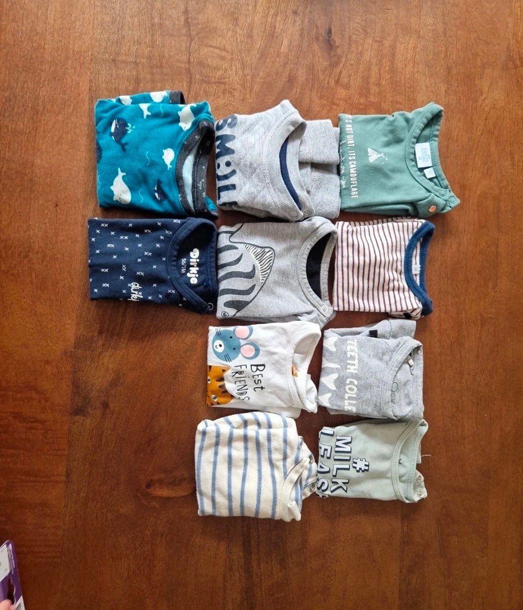 Groot pakket babykleding jongen maat 50 en 56, Ophalen of Verzenden, Gebruikt, Maat 50