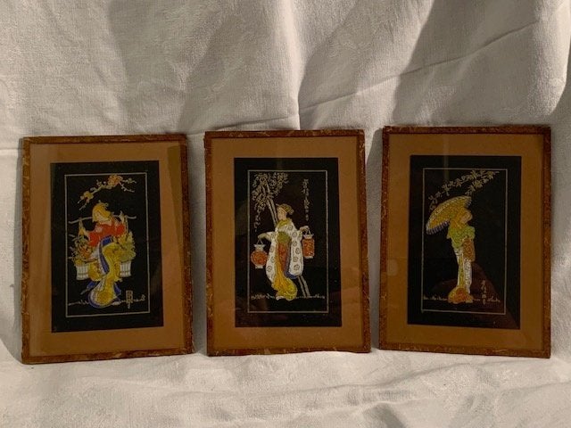 3 antieke chinese prenten, Antiek en Kunst, Ophalen of Verzenden