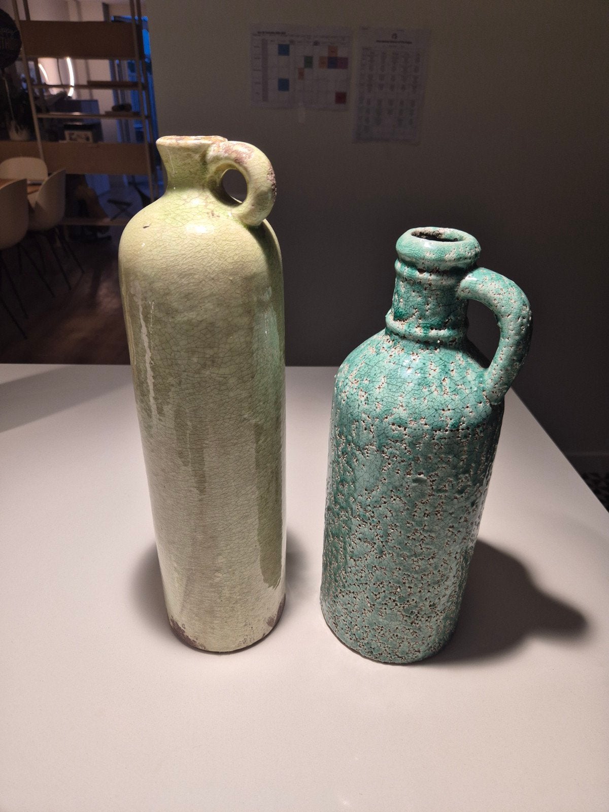 Set van 2 vintage keramische vazen/kruiken, Antiek en Kunst, Ophalen