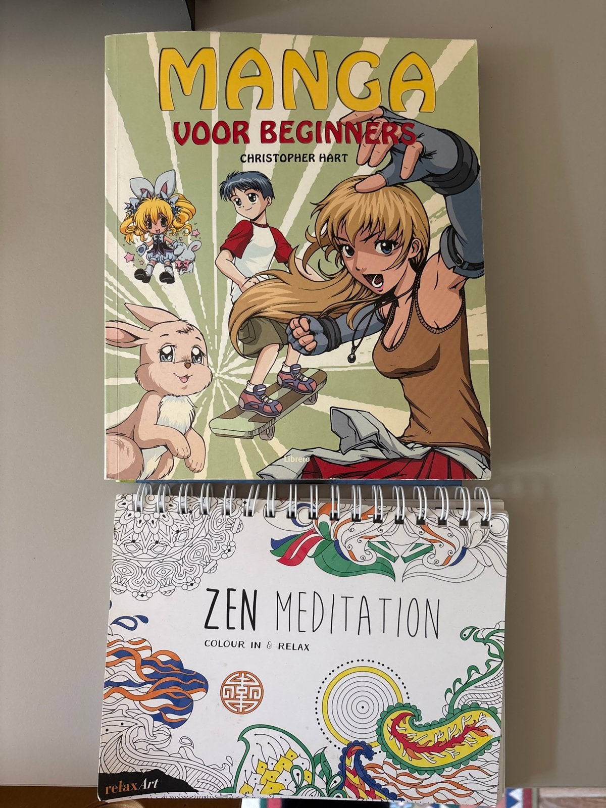Manga voor Beginners & Zen Meditatie Kleurboek, Ophalen of Verzenden, Zo goed als nieuw, Overige onderwerpen