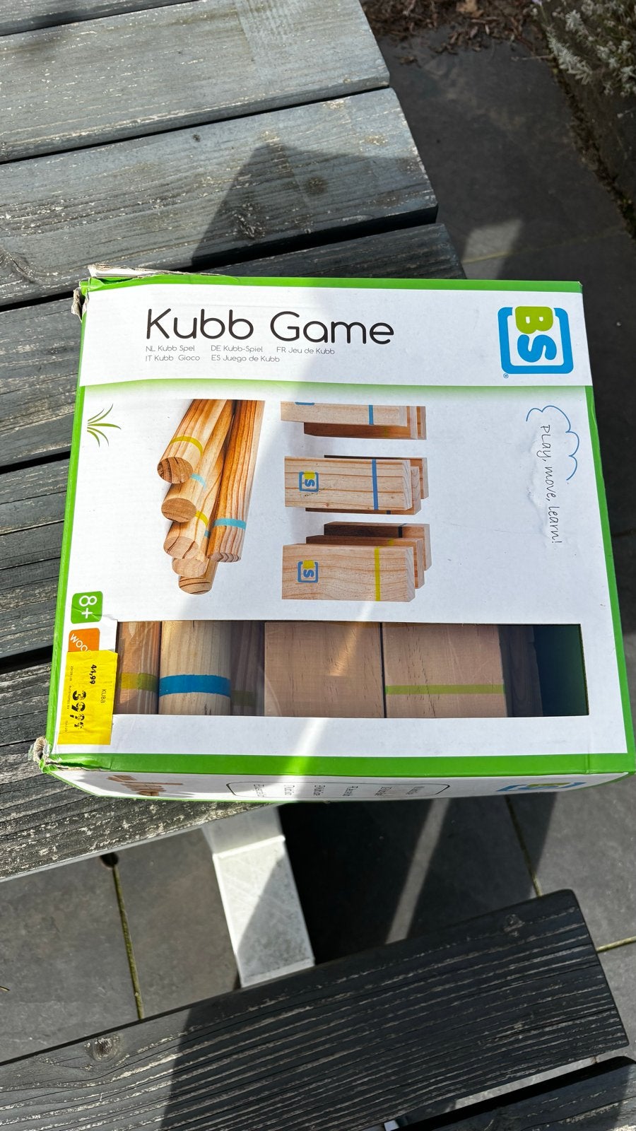 Kubb spel - Houten buitenspel voor het hele gezin, Kinderen en Baby's, Ophalen of Verzenden, Zo goed als nieuw