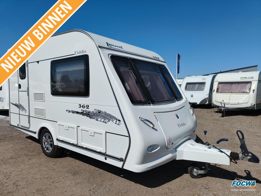Elddis Avante 362 Mover 2 Enkele Bedden Zit, Caravans en Kamperen, Standaardzit, Schokbreker, Elddis, Bedrijf