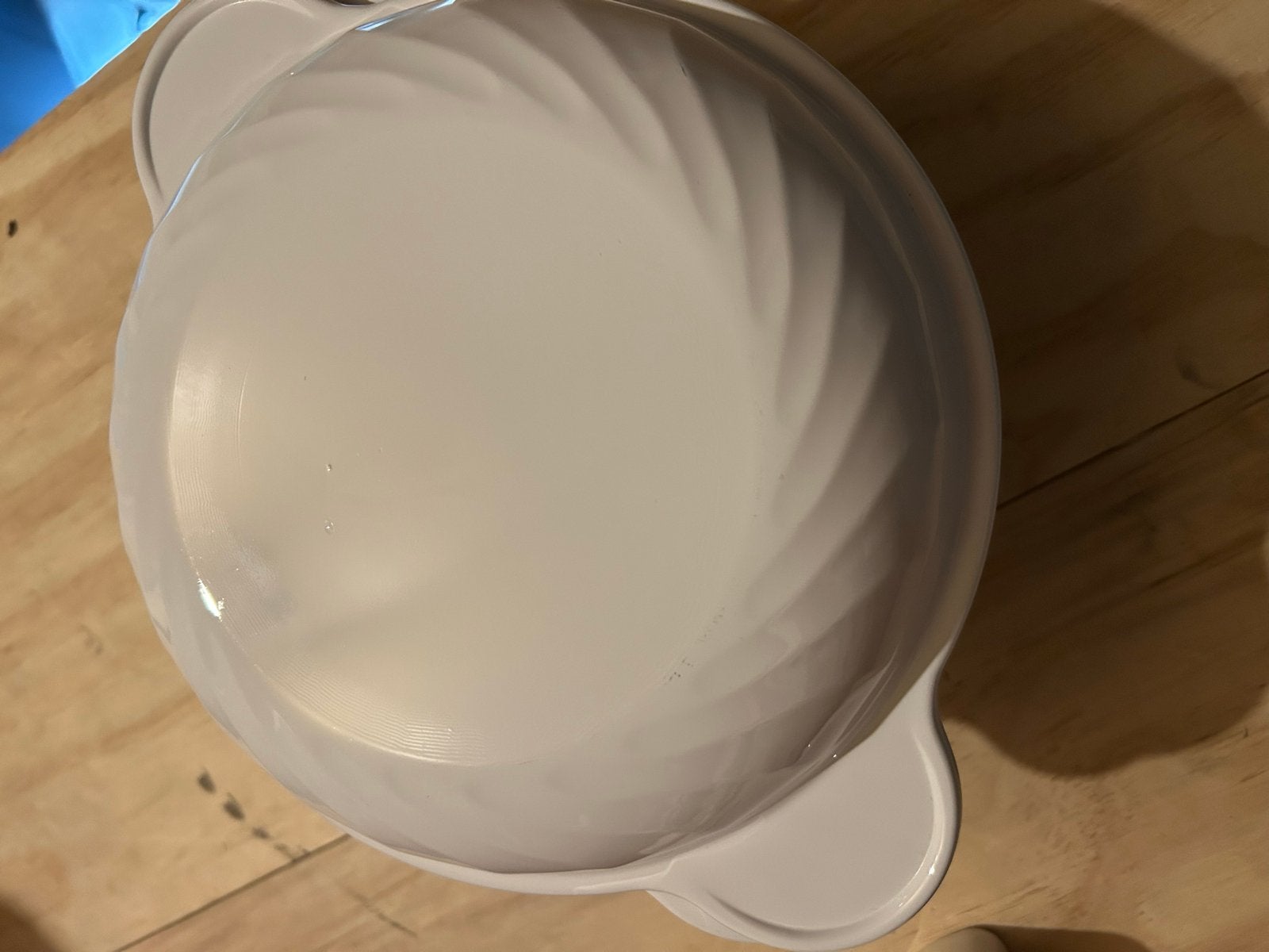Witte ronde ovenschaal met handvatten, Ophalen, Overige typen, Zo goed als nieuw, Steen/keramiek