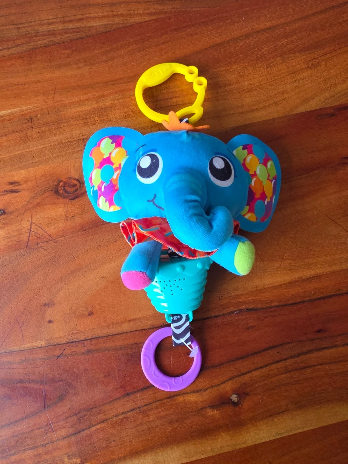 Vrolijke Olifant Rammelaar met Bijtring, Ophalen of Verzenden, Zo goed als nieuw, Rammelaar, Met geluid