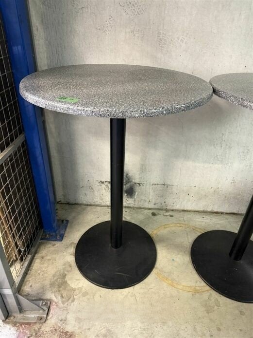 Ronde statafels hoog gemarmerd kunstblad (4x), Ophalen