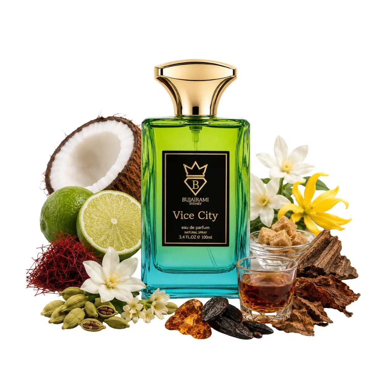 Bujairami - Vice City 100ml Eau De Parfum, Ophalen of Verzenden, Zo goed als nieuw