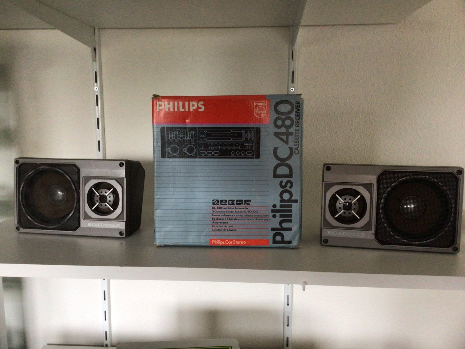 Philips DC480 Cassettedeck met 2 boxen, Auto diversen, Autoradio's, Ophalen, Gebruikt