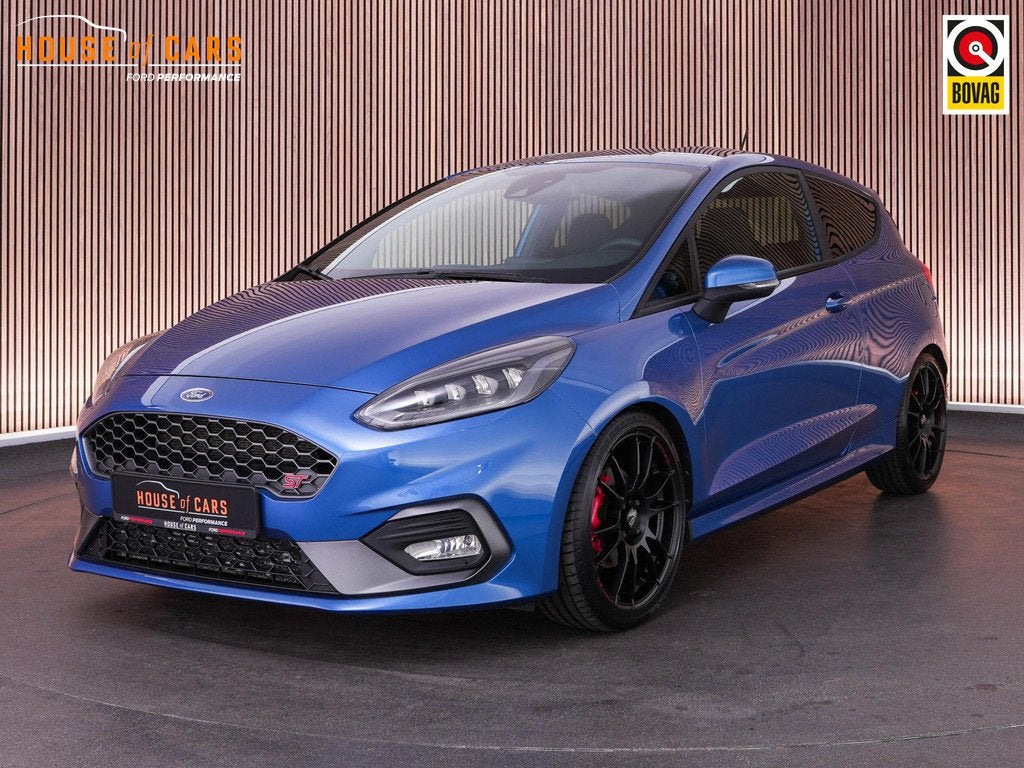 Ford Fiesta ST 1.5 240pk |18" O.Z Racing|Wolf sportuitlaat|v, Voorwielaandrijving, 1188 kg, Blauw, Leder en Stof