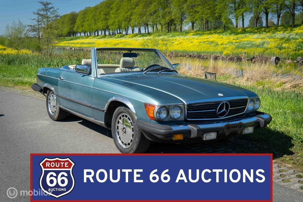 Mercedes-Benz 380 SL | 1983 | Route 66 Auctions, Auto's, Oldtimers, Overige carrosserieën, Zwart, Mercedes-Benz, Bedrijf