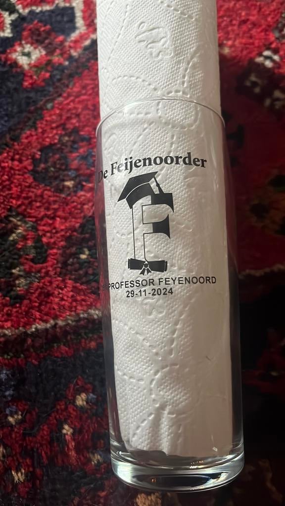 De Feijenoorder glas, Verzamelen, Merken en Reclamevoorwerpen, Ophalen of Verzenden, Nieuw, Gebruiksvoorwerp