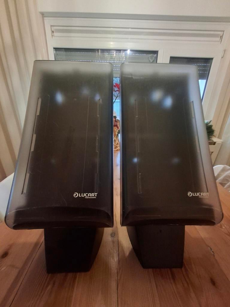 Lucart servetten  dispenser op standaard - 2 stuks, Ophalen of Verzenden, Gebruikt
