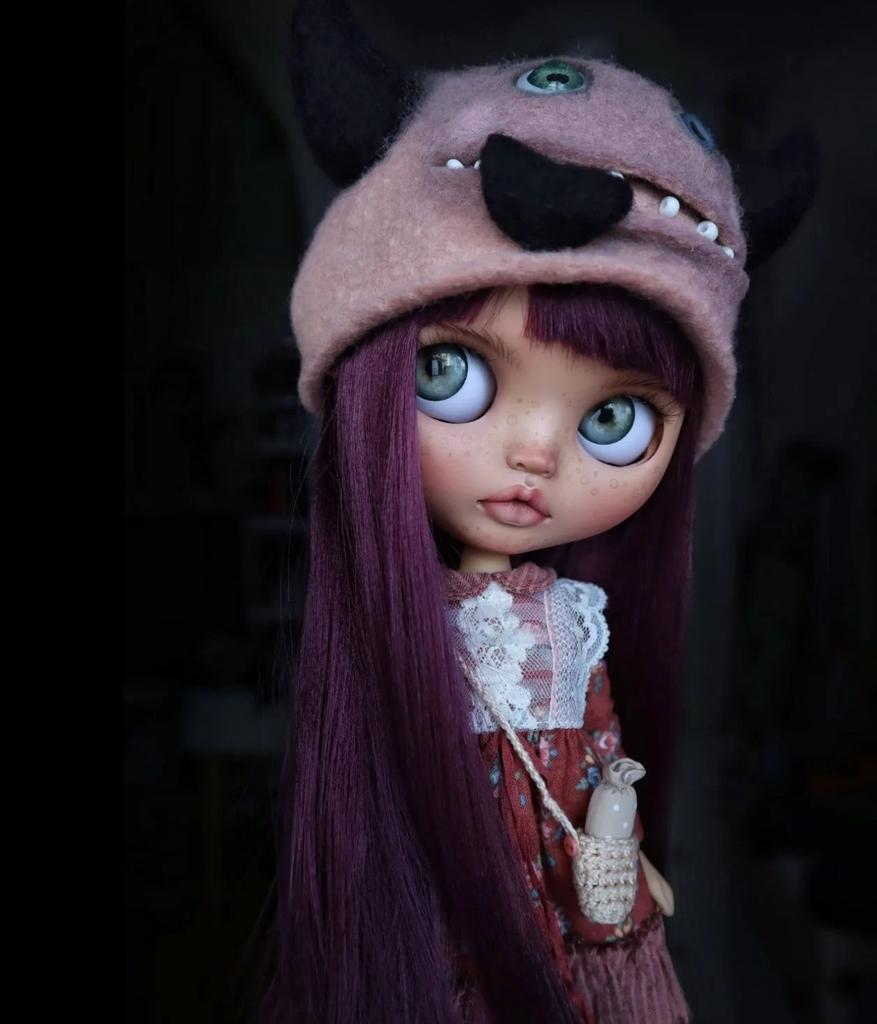 Unieke Blythe pop met paars haar en outfit, Ophalen of Verzenden, Zo goed als nieuw, Overige typen