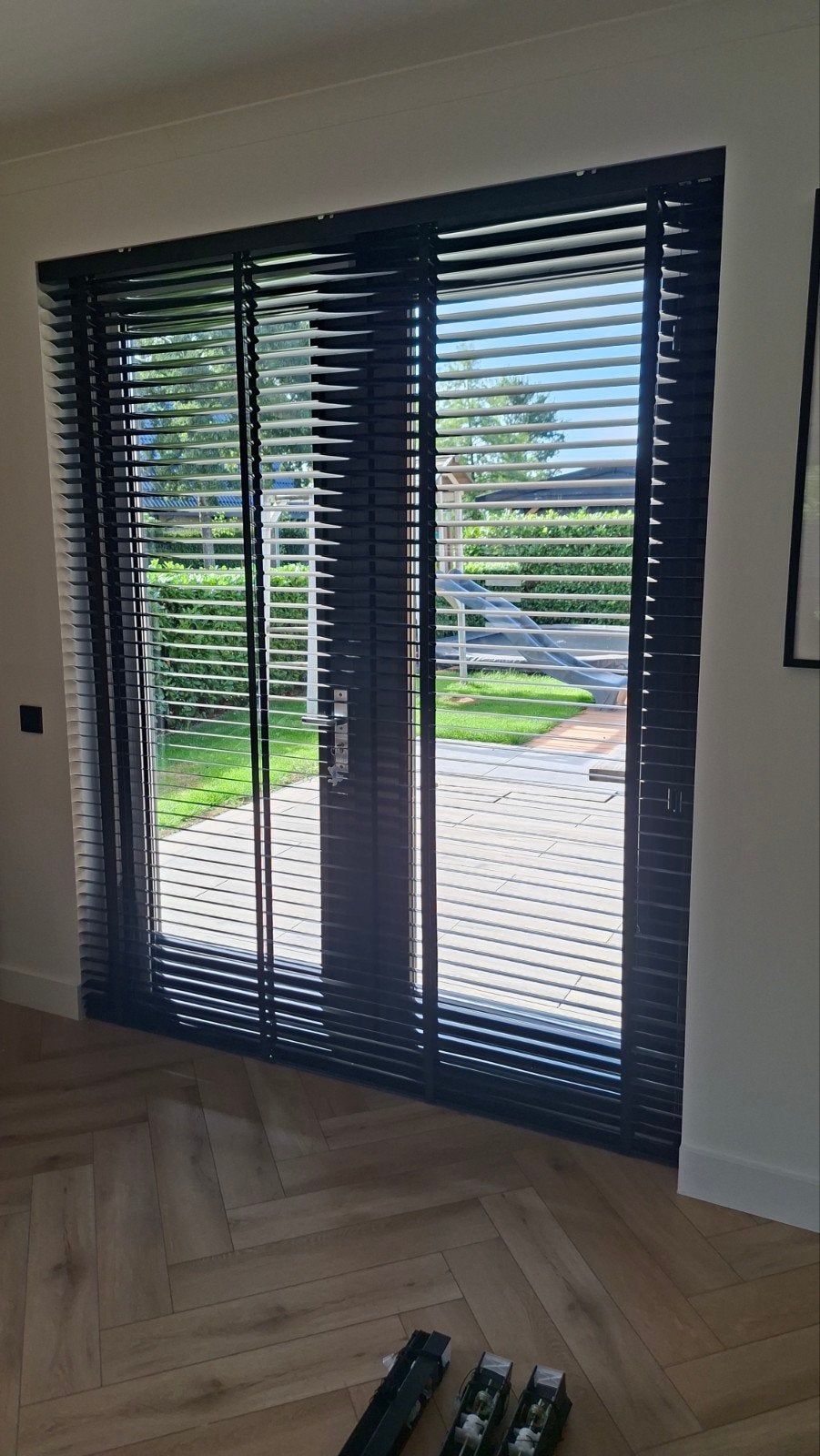 50 mm aluminium jaloezie hoogglans zwart 194.5x236cm, Overige kleuren, 200 cm of meer, 150 tot 200 cm, Ophalen of Verzenden