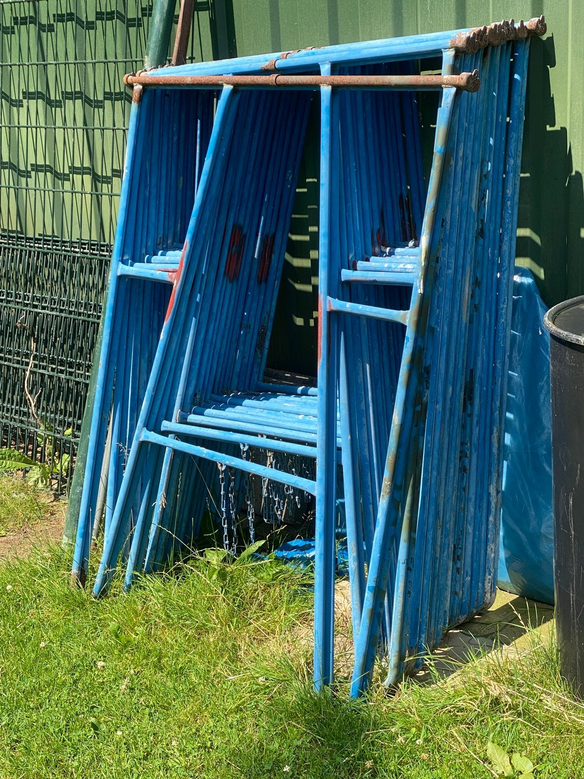 10 gebruikte klapschragen, 140 cm hoog, nog in goede staat, Doe-het-zelf en Verbouw, Steigers, Ophalen, Gebruikt, Overige typen