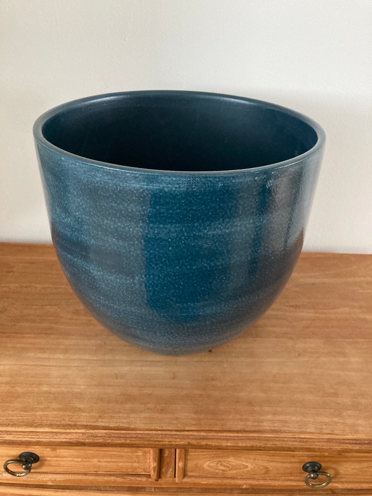Mooie blauwe plantenpot, Ophalen, Rond, Zo goed als nieuw, Aardewerk